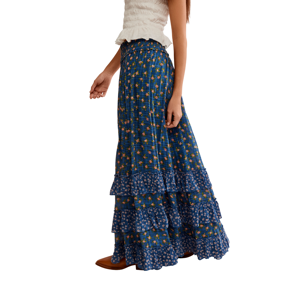 Free People One Brynn Printed Maxi Skirt
